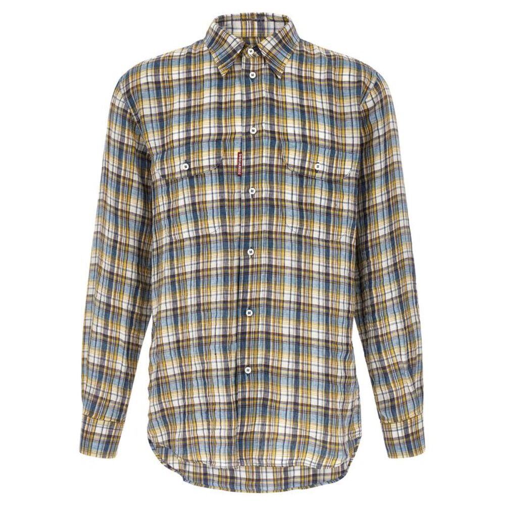 Dsquared² Multicolor Linen Men's Blouse
